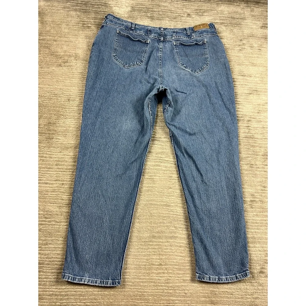 Riders by Lee Jeans Womens 26W M Blue Relaxed Fit High‎ Rise Straight Leg Denim